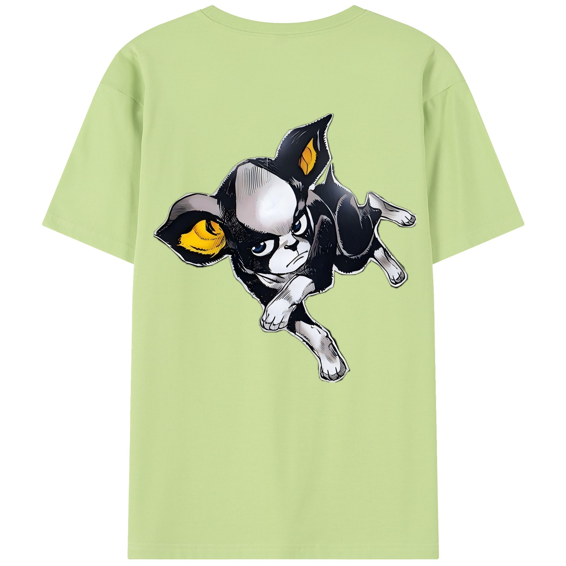 （画像用） ジョジョの奇妙な冒険 イギー JoJo's Bizarre Adventure Iggy 綿100％半袖Tシャツ（背面プリント）